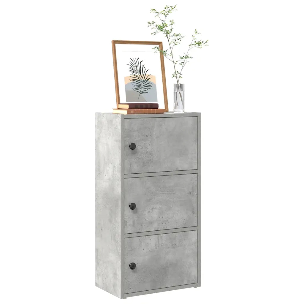 Libreria Grigio Cemento 40x24x77 cm in Legno Multistrato 860367