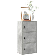 Libreria Grigio Cemento 40x24x77 cm in Legno Multistrato 860367