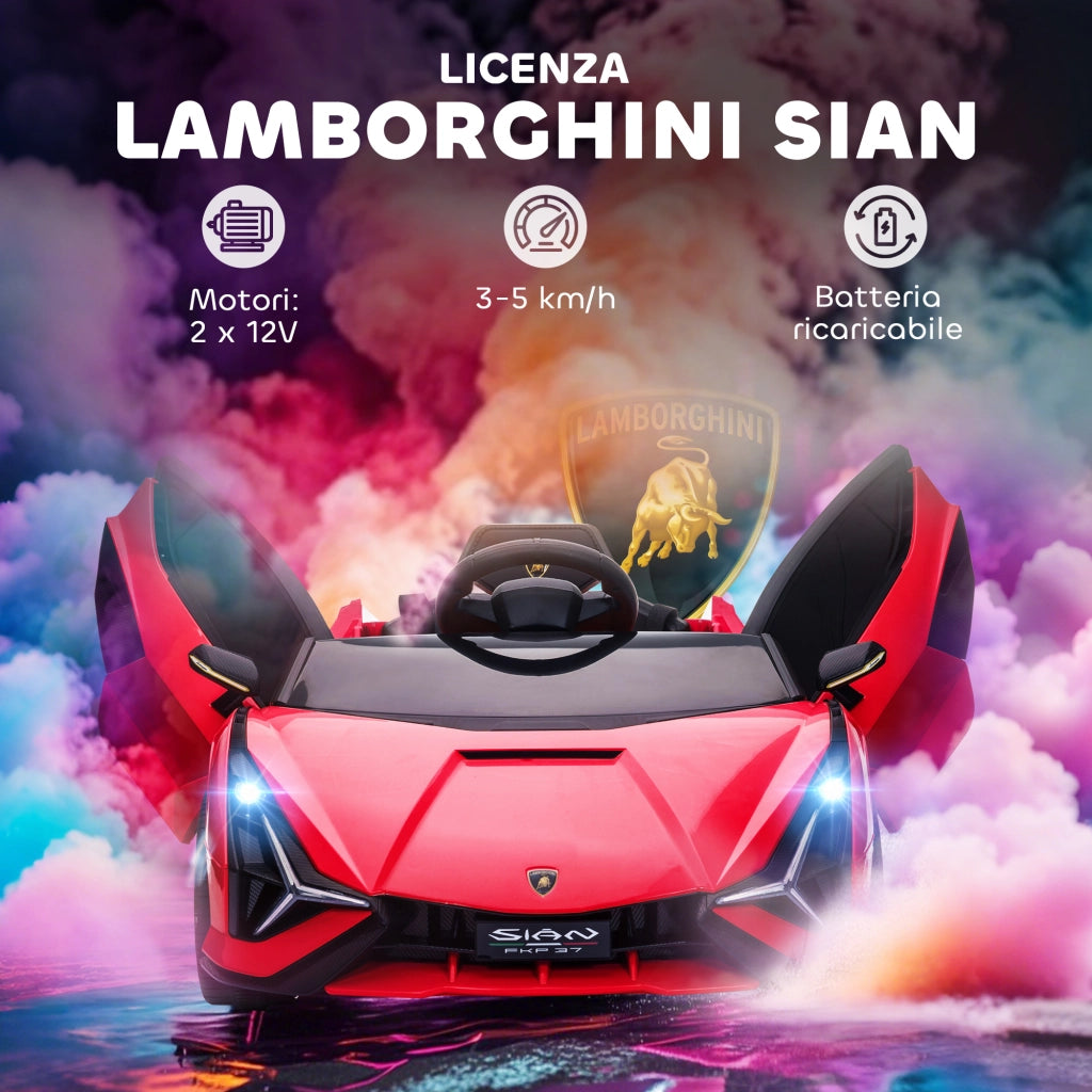 Auto Elettrica Bambini 12V ¨C Minimal ¨C Rosso, Telecomando