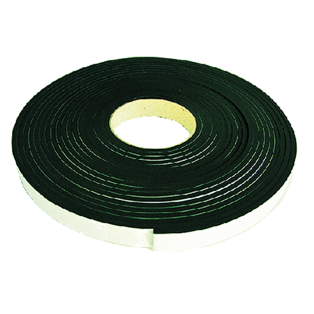 GUARNIZIONE IN GOMMA ADESIVA 'MUSS' NERO - mm 20 x  5 - mt. 10  - GEKO
