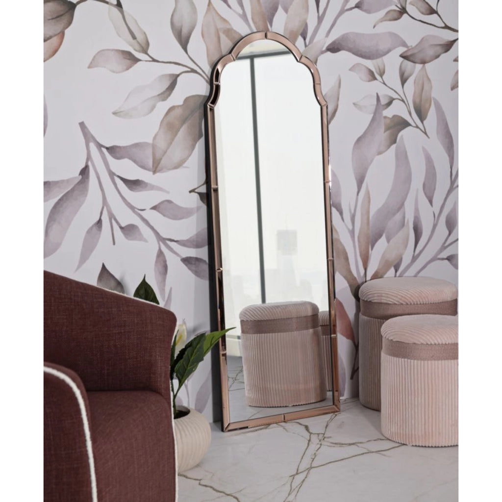 Specchio con Cornice Classico 5, Rosa, MDF, 150x55x2 cm