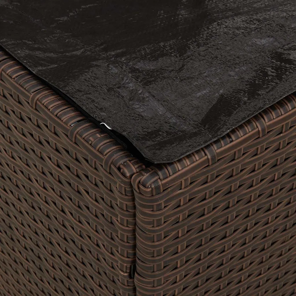 Scatola per Cuscini Marrone 50 x 50 x 50 cm polyrattan 365409