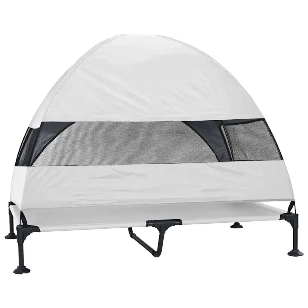 Letto per Cani Elevato Grigio Argento 127 x 81 x 108 cm 42008222
