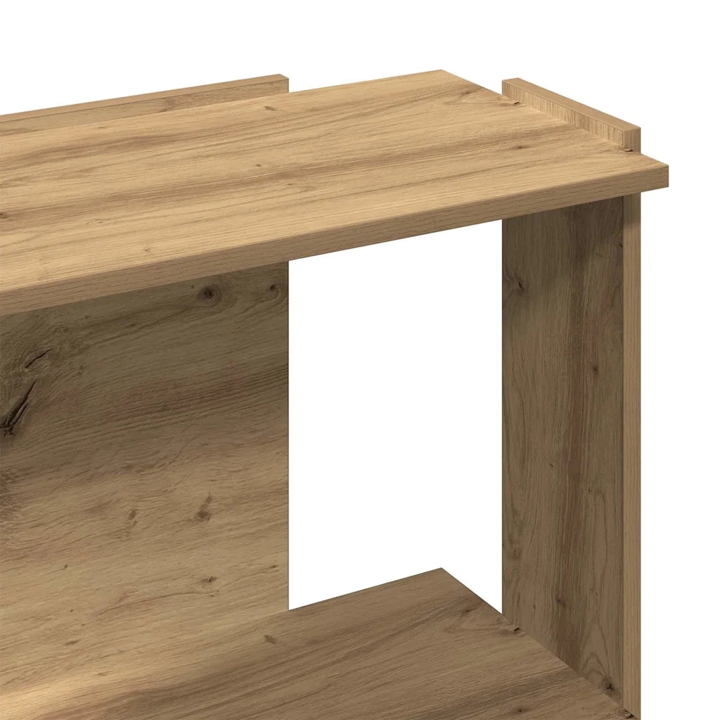 Libreria a 3 Ripiani Rovere 60x30x80 cm Legno Multistrato 860264