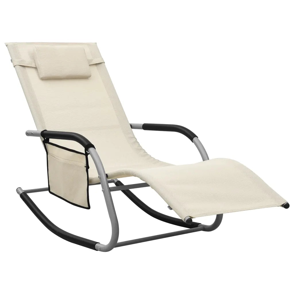 Lettini Prendisole in Textilene 2 pz Crema e Grigio 310510
