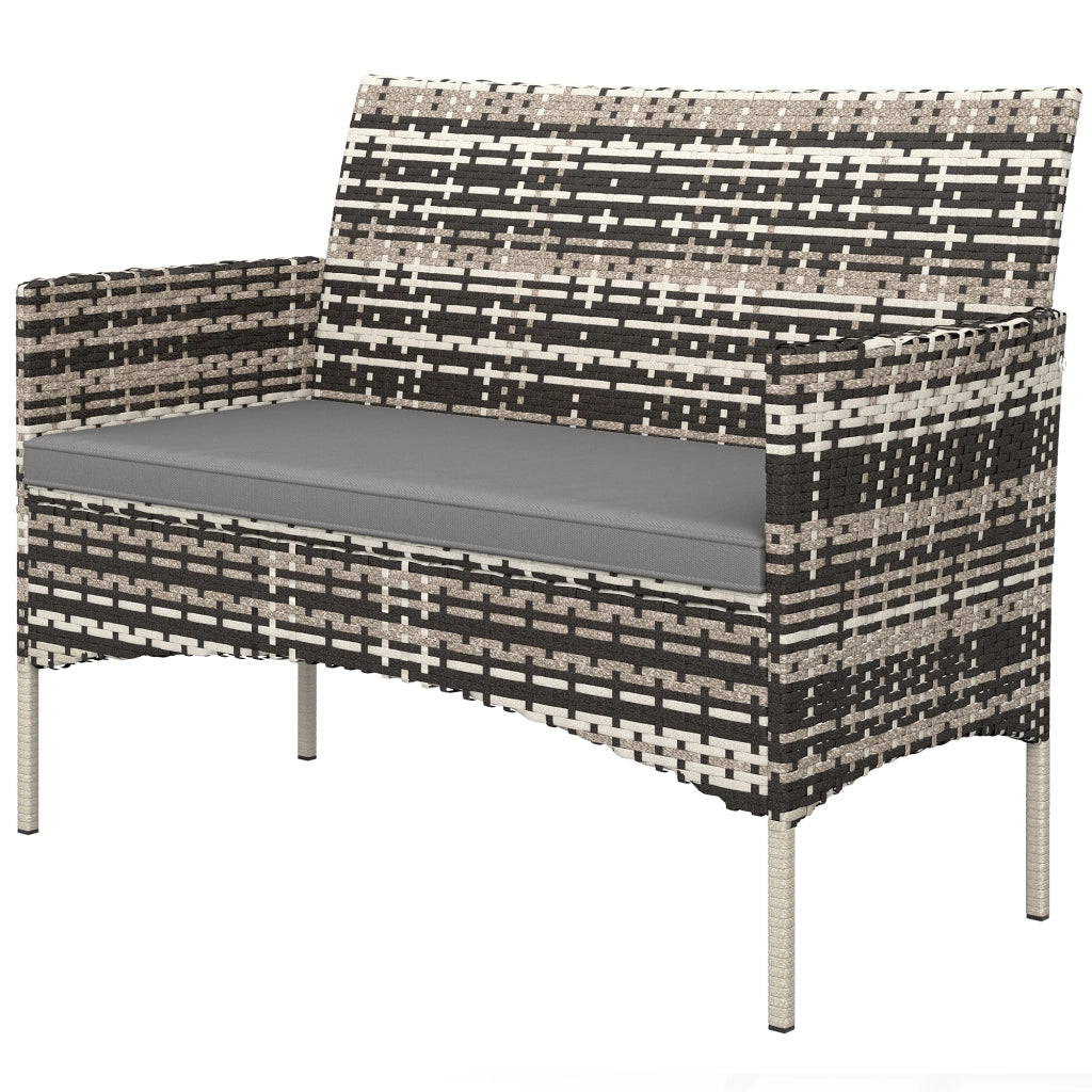 Divano 2 posti in rattan per esterno ¨C zephmum ¨C grigio chiaro