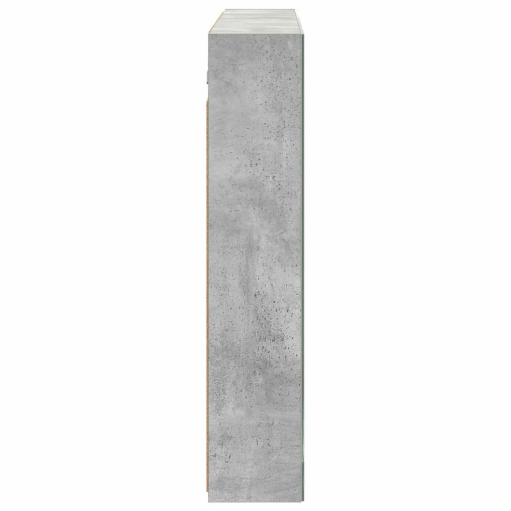 Mobiletto per specchio da bagno con lo scaffale Grigio cemento 889122