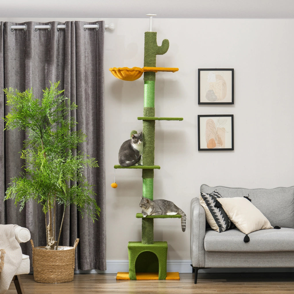 Albero tiragraffi per gatti ¨C Minimal ¨C Verde 230-275 cm