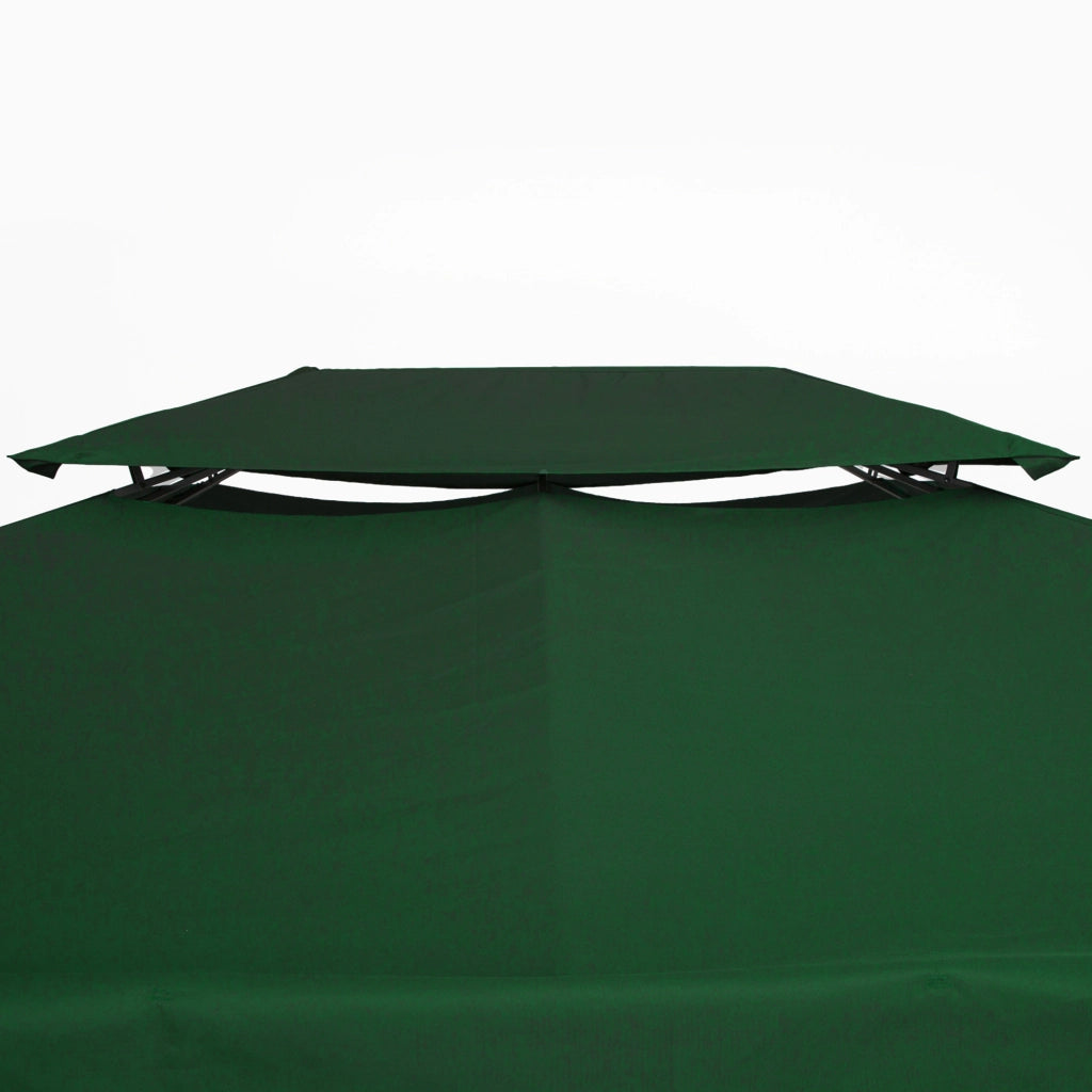 Gazebo 4x3 m 2 Livelli ¨C Minimal ¨C Verde Poliestere
