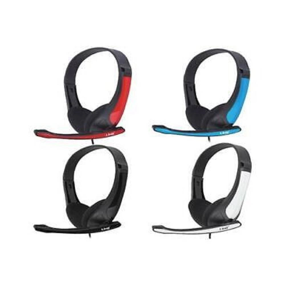 Trade Shop - Cuffie Con Microfono Stereo Per Pc Notebook Computer Skype Msn Jack 3.5mm Cy-803 -