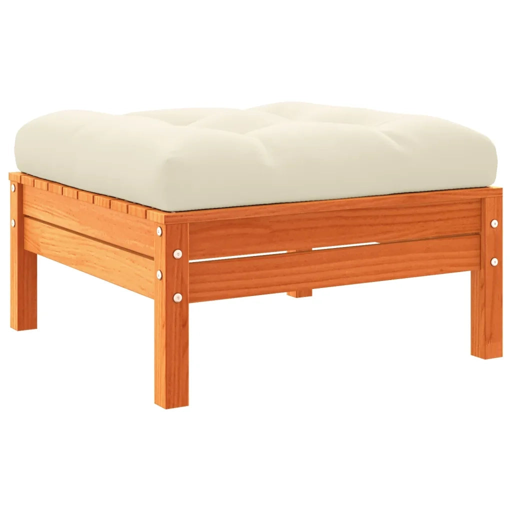 Set Divani Giardino 10pz con Cuscini Marrone Cera Massello Pino 3299600