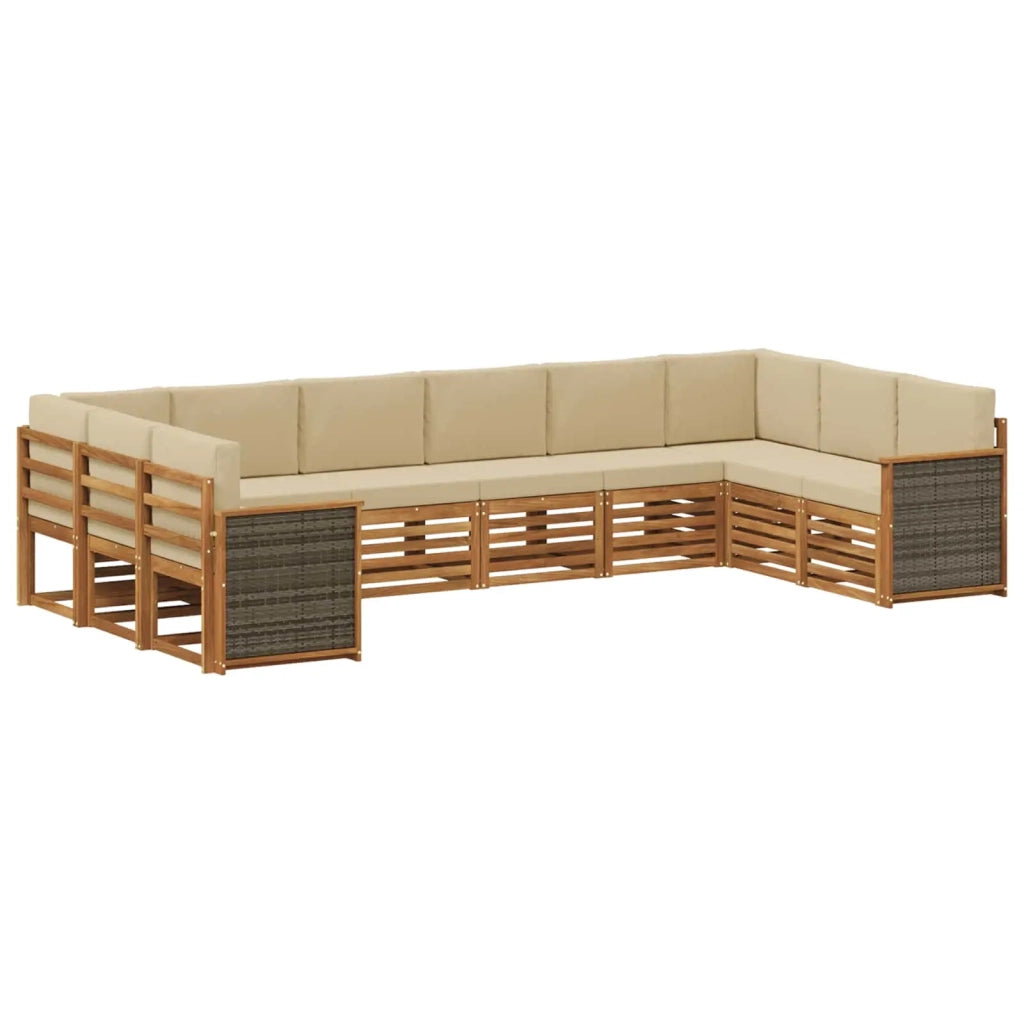 Set di divani da esterno 7 pz Naturale 3384889