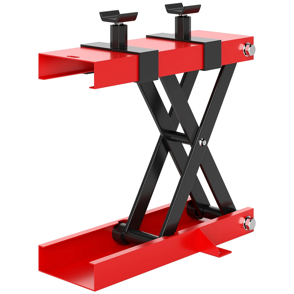 Cavalletto Sollevamento Moto 500 kg ¨C Minimal ¨C Rosso 45x15x9.5-40 cm