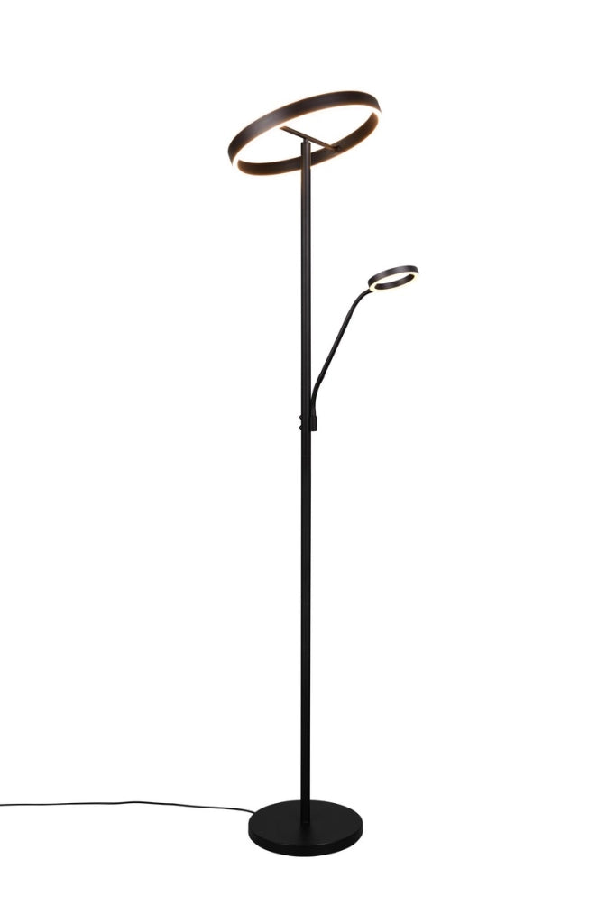 Lampada da terra LED nera dimmerabile 180cm Trio Willis