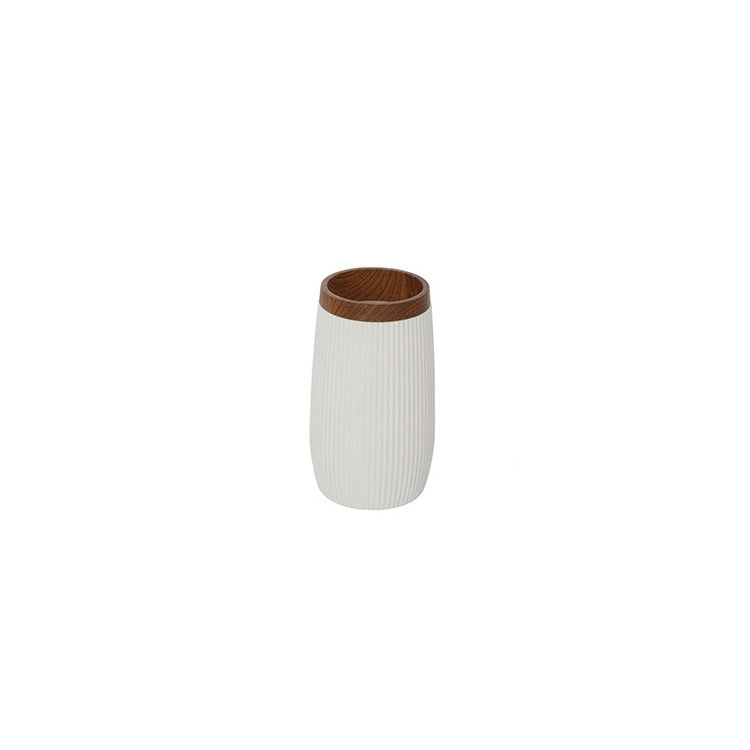 Portaspazzolino bianco linea London in plastica PS e ABS design moderno Feridras