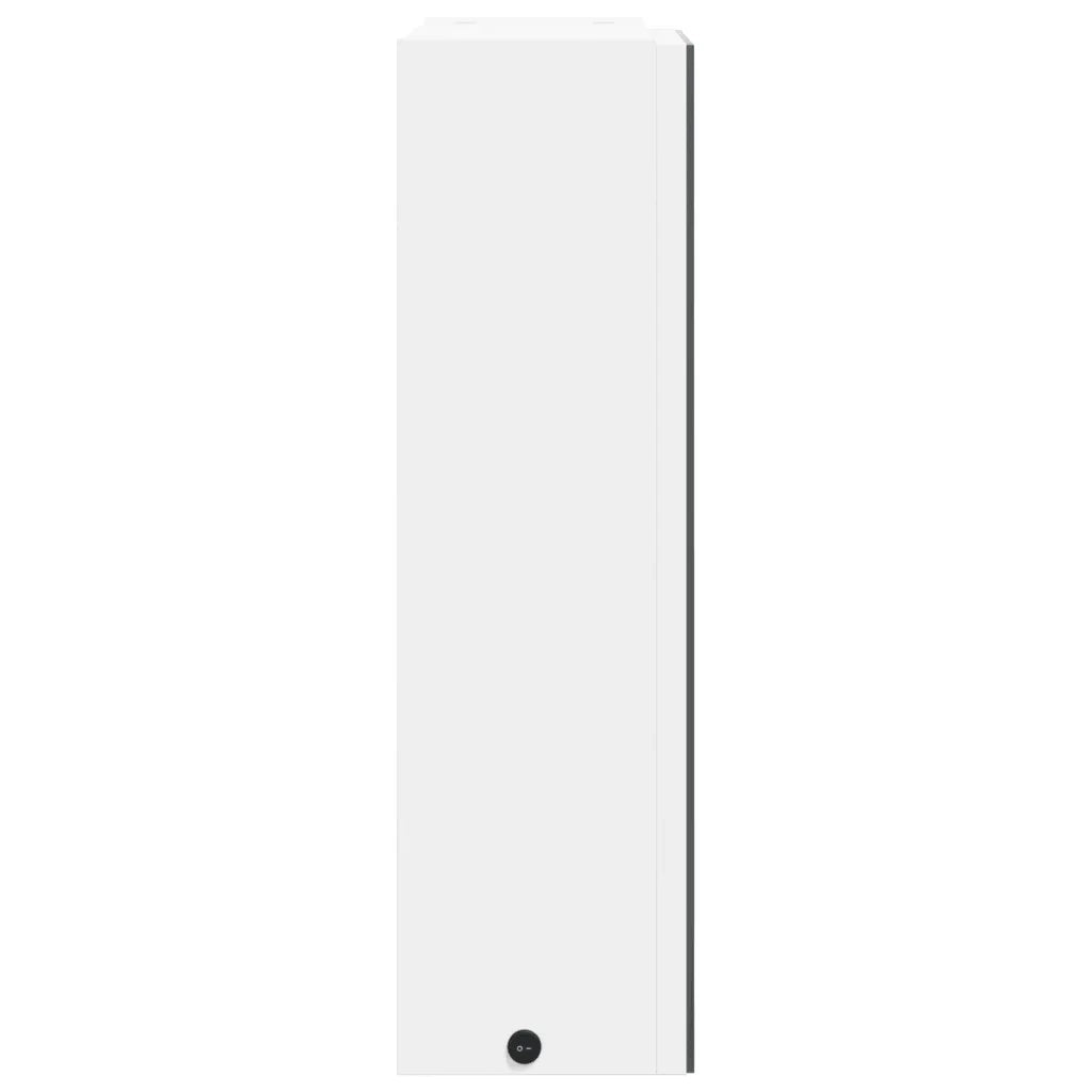 Armadietto Bagno con Specchio e LED Bianco 45x13x52 cm 357965