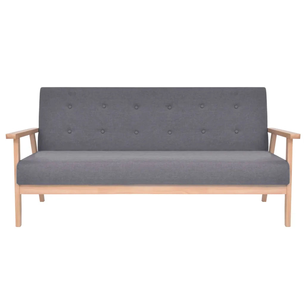 Divano a 3 Posti-Sofa 3 Posti in Tessuto Grigio Scuro 785485