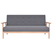 Divano a 3 Posti-Sofa 3 Posti in Tessuto Grigio Scuro 785485