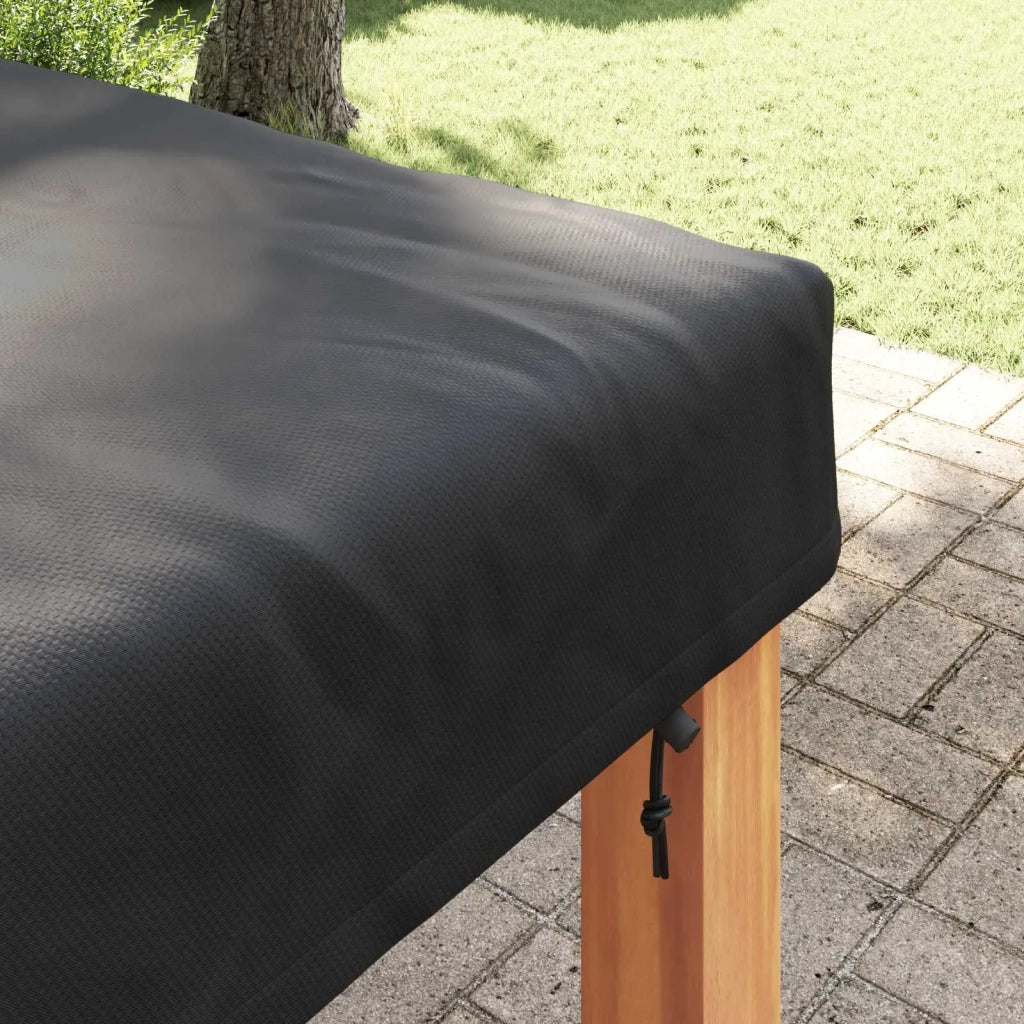 Copertura Tavolo Tinta unita Nero 142 x 142 x 15 cm Tessuto 4106093