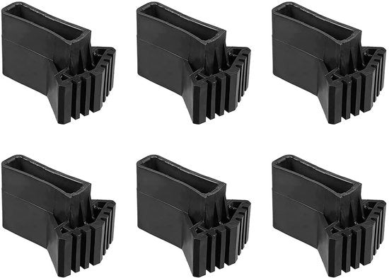 Set di cuscinetti in gomma per pedane - Protezione per pedane - Pedane 40x20 - Accessori antiscivolo - Adatto per scale telescopiche - Gomma morbida e elastica - Protezione per scale