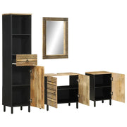 Set Mobili da Bagno 4 pz in Legno Massello di Mango 3310131