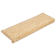 Tappetini per scale 30 pz 65x21x4 cm Crema Bordo rettangolare 3365829