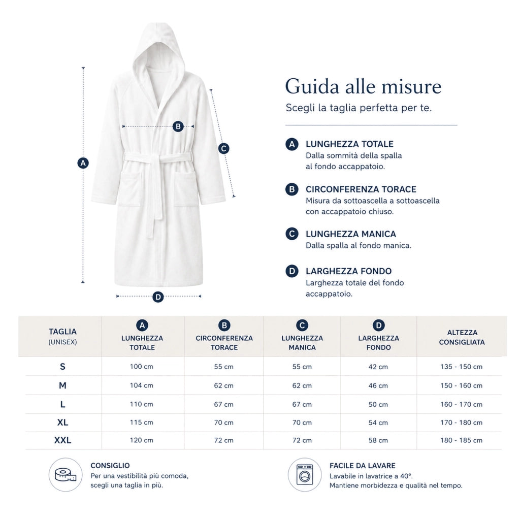 Satofa, Accappatoio 100% Cotone con Cappuccio, Bianco