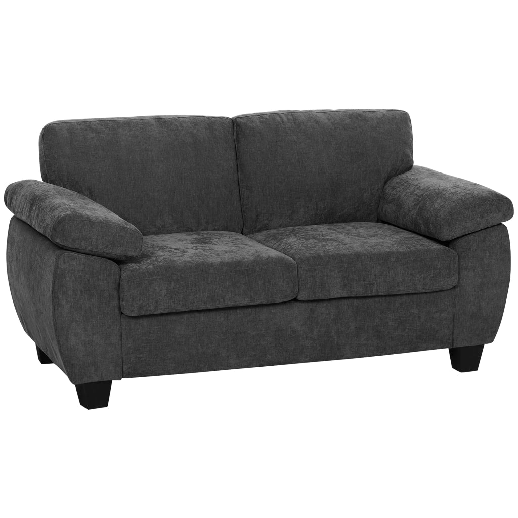 Divano 2 posti ¨C Zephmum ¨C Tessuto chenille grigio scuro 156x90x90