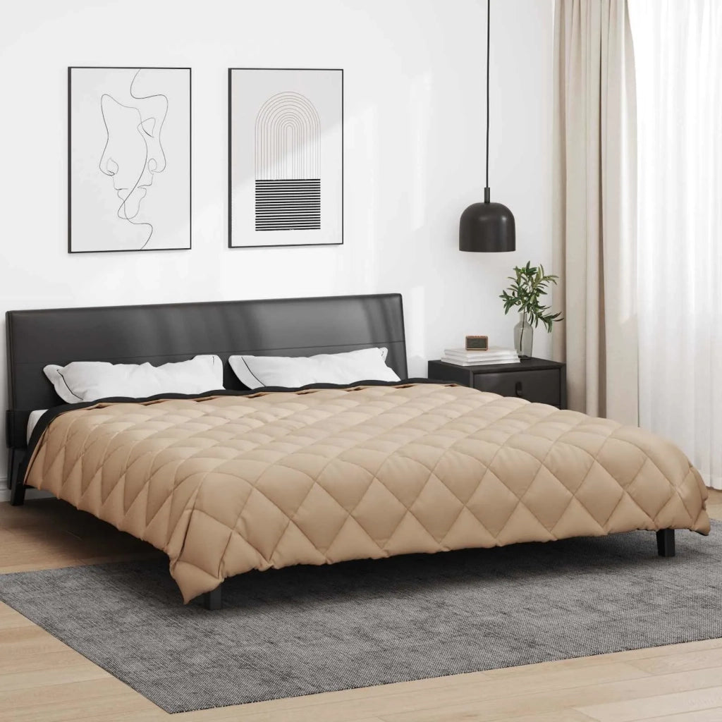 Duvet Invernale Nero e Talpa 200 x 200 cm Microfibra 42025731