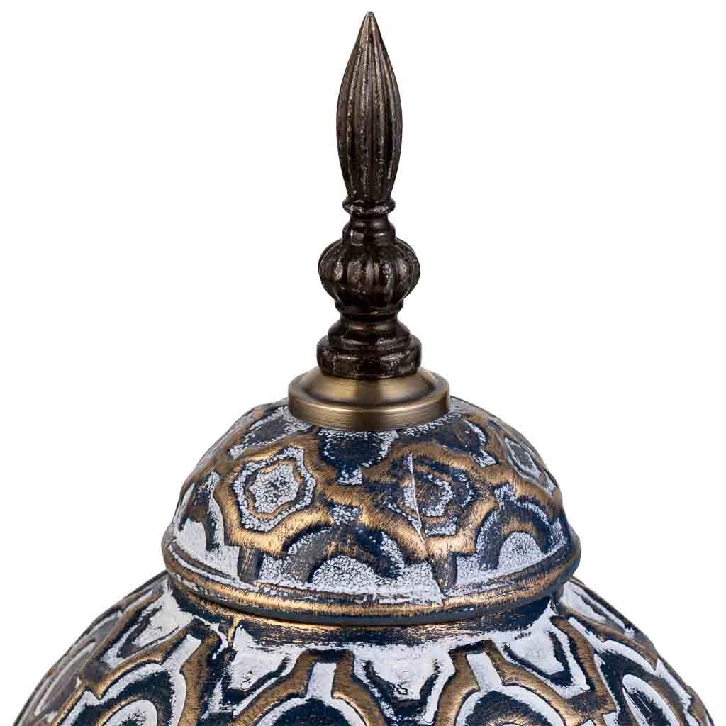 Vaso in ceramica blu, D15,5x27,5h cm