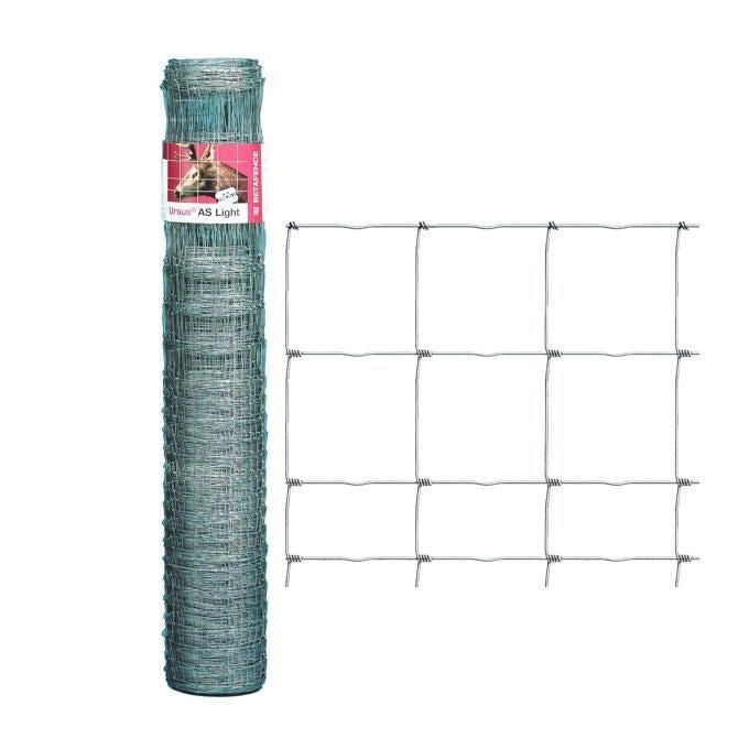 Betafence Italia S.P.A. 021580 Ursus Rete da Recinzione in Filo Acciaio con Rivestimento Zincalu 130 cm di Altezza 18 Fili Orizzontali 50 m di Lunghezza colore Nero