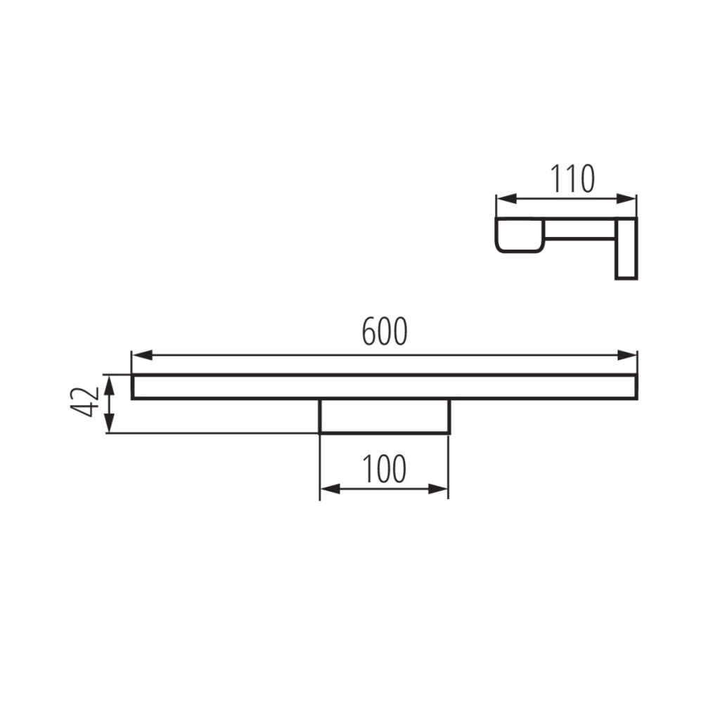 Lampada specchio Kanlux Asten LED 12W 4000K IP44 nera