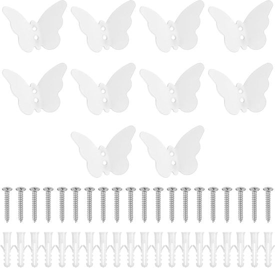 Haken per capocorda a forma di farfalla - set da 10 - acciaio