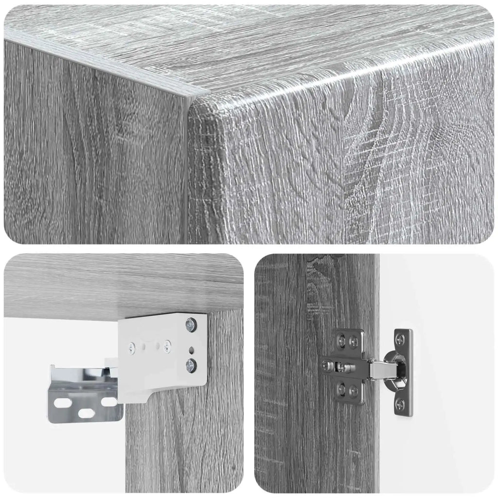 Set di armadi 2 pz Sonoma grigio Legno ingegnerizzato 3416877