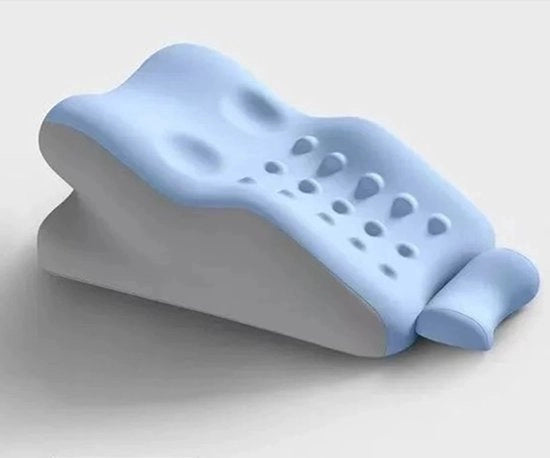 Cuscino multifunzionale per diverse posizioni, con blocco di colori blu e grigio, per posizionare accanto al letto