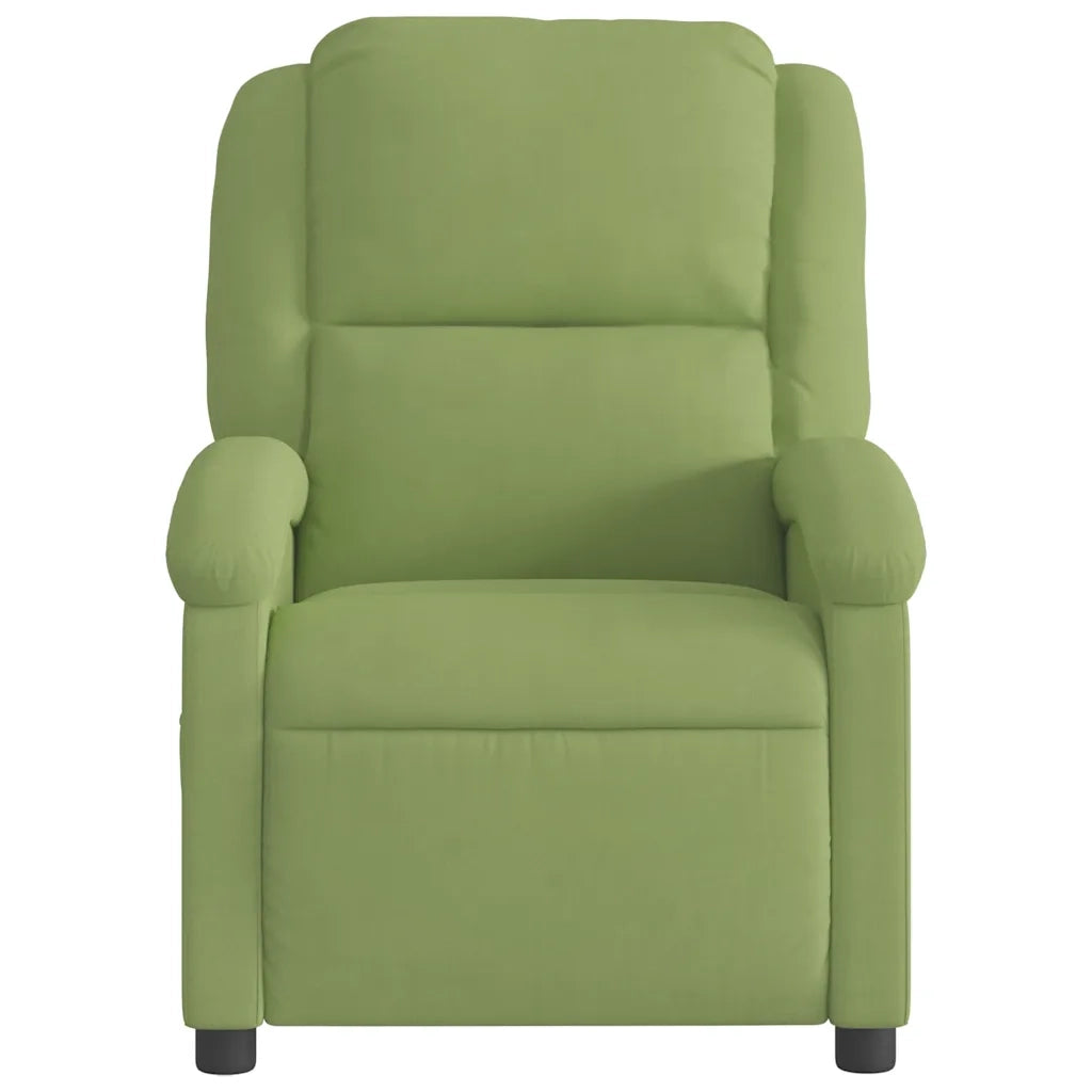Poltrona Reclinabile Verde Chiaro in Velluto 371800
