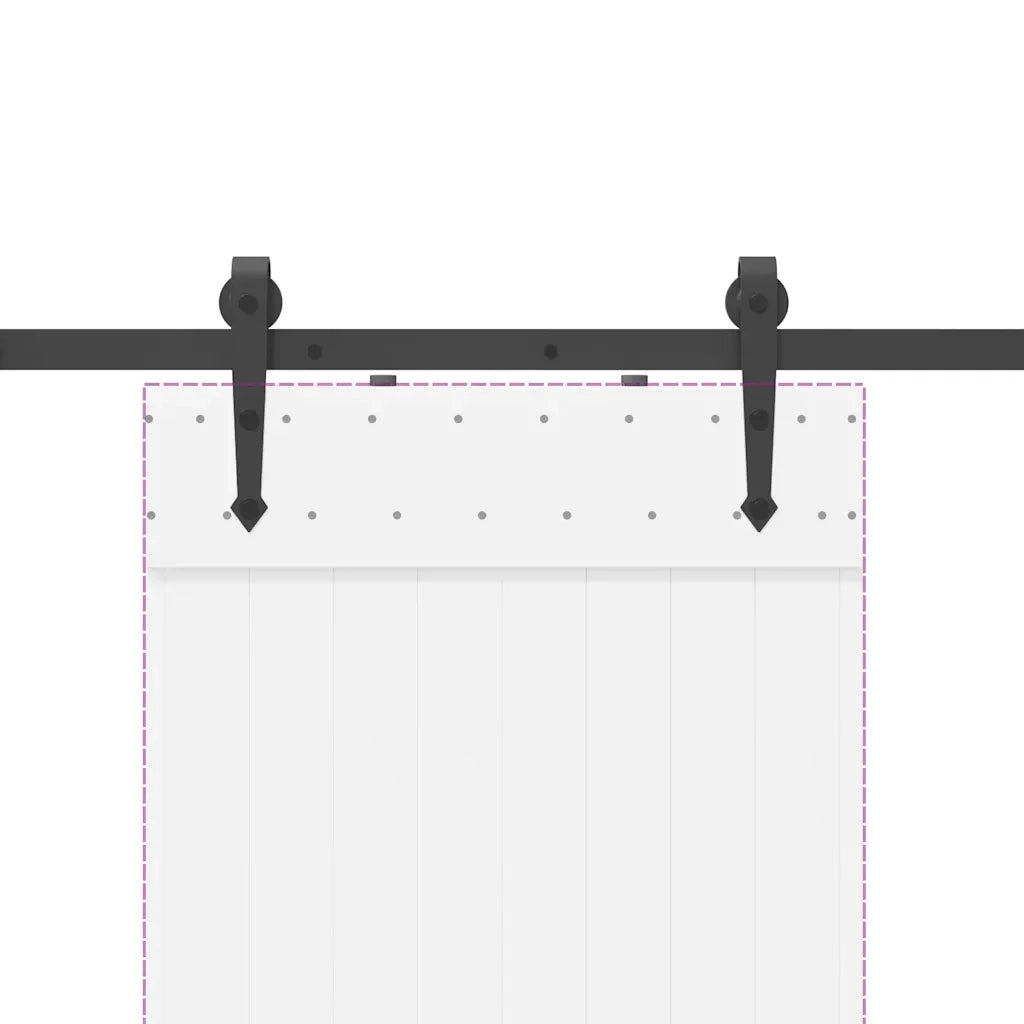Kit di Binari per Porte Scorrevoli 213,5 cm Acciaio Nero 4009705