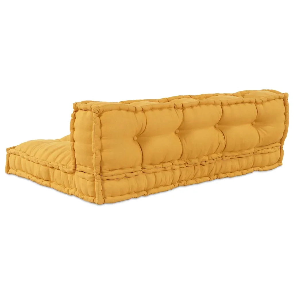 Cuscino per Divano Pallet 2 pcs Giallo 120 x 80 x 38 cm Tessuto 4019093
