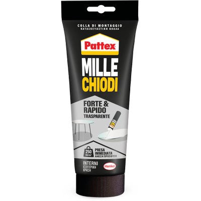 PATTEX MILLECHIODI FORTE E RAPIDO TRASPARENTE - GR 52- 4 pezzi
