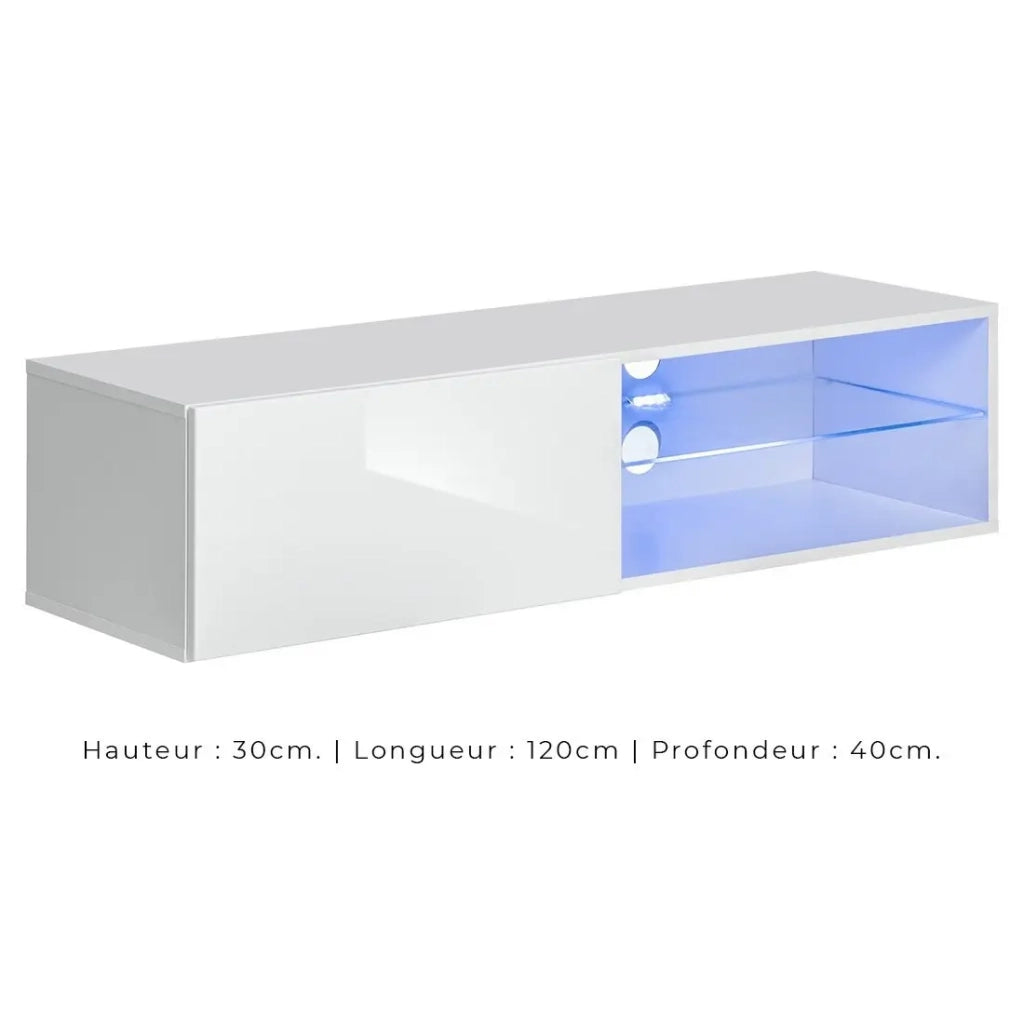 Set arredo salotto SWITCH XXIV design, colori bianco e quercia.