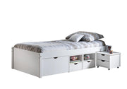 Letto bambini + secondo letto con cassetti TILL cm236x95x77h bianco INTER LINK