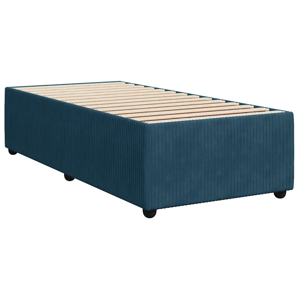 Giroletto a Molle con Materasso Blu 100x200 cm in Velluto 3287666