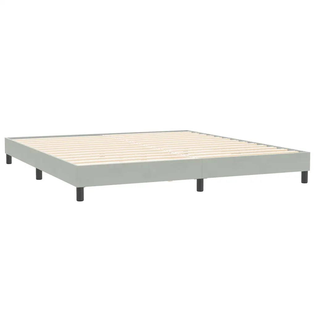 Letto a Molle senza Materasso-Struttura Letto Grigio Chiaro 200x220cm Velluto