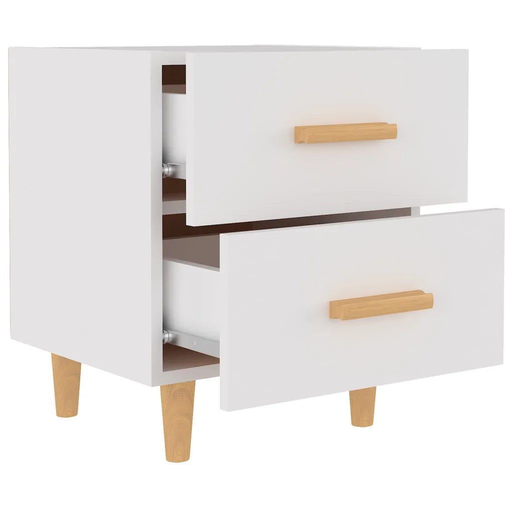 Comodino | Armadio da Notte | Mobiletto da notte Bianco 40x35x47,5 cm