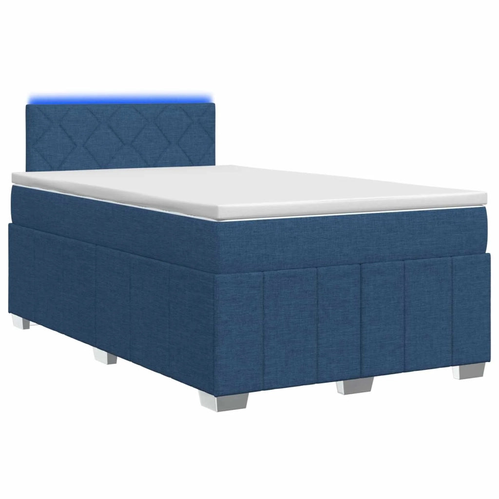 Letto box spring con materasso Blu 120 x 190 cm Tessuto 3452641