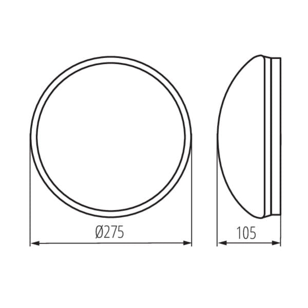 Plafoniera Kanlux Pires 8810 IP44 E27 sensore 28cm bianca
