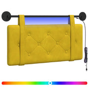 Testiera | Testata sospesa Con luce LED Giallo Velluto