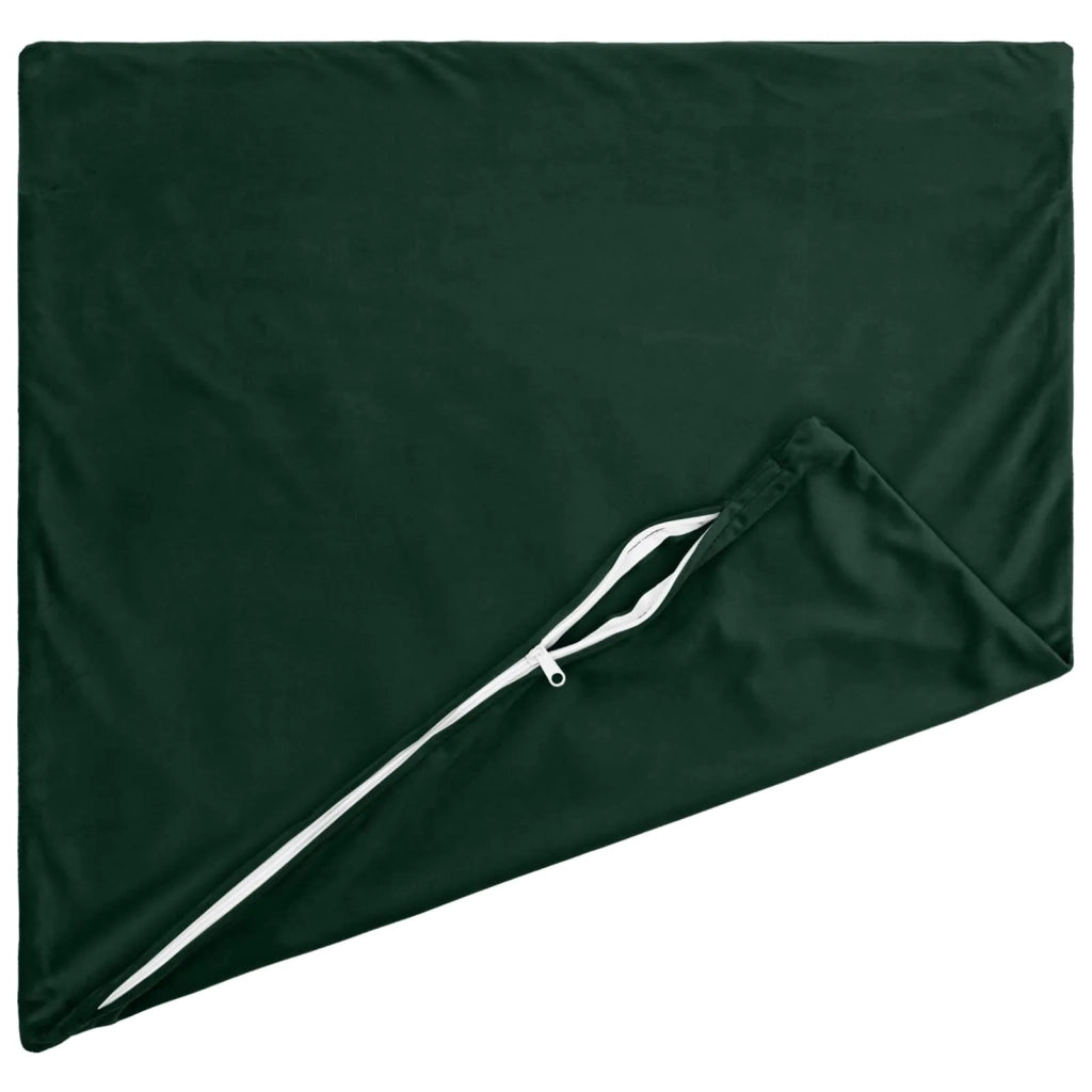 Federa 2 pcs HEERLEN Verde Scuro 65 x 65 cm Velluto 912879