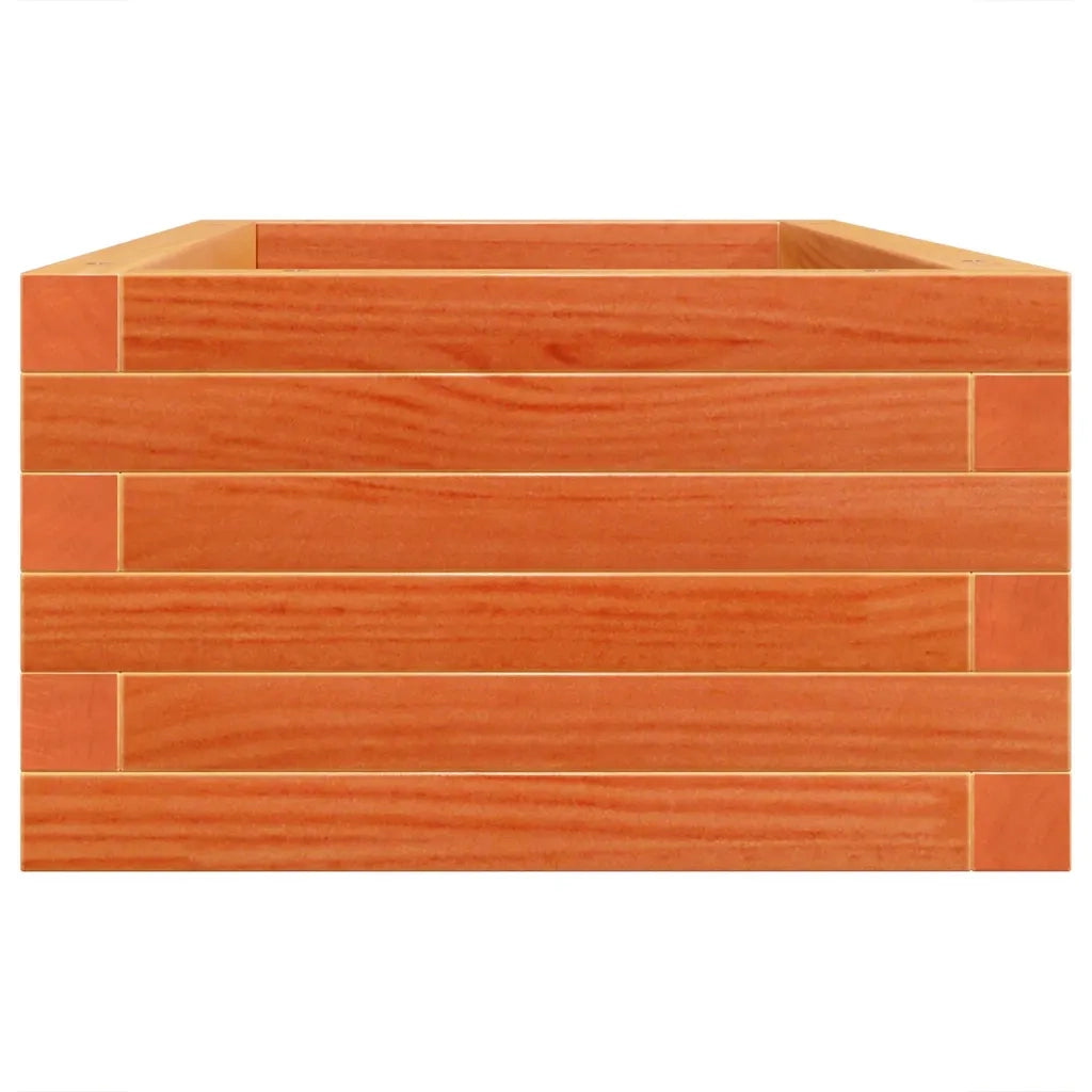 Fioriera | Cassetta per fiori | Vaso Giardino Marrone Cera 90x40x23 cm Legno Massello Pino