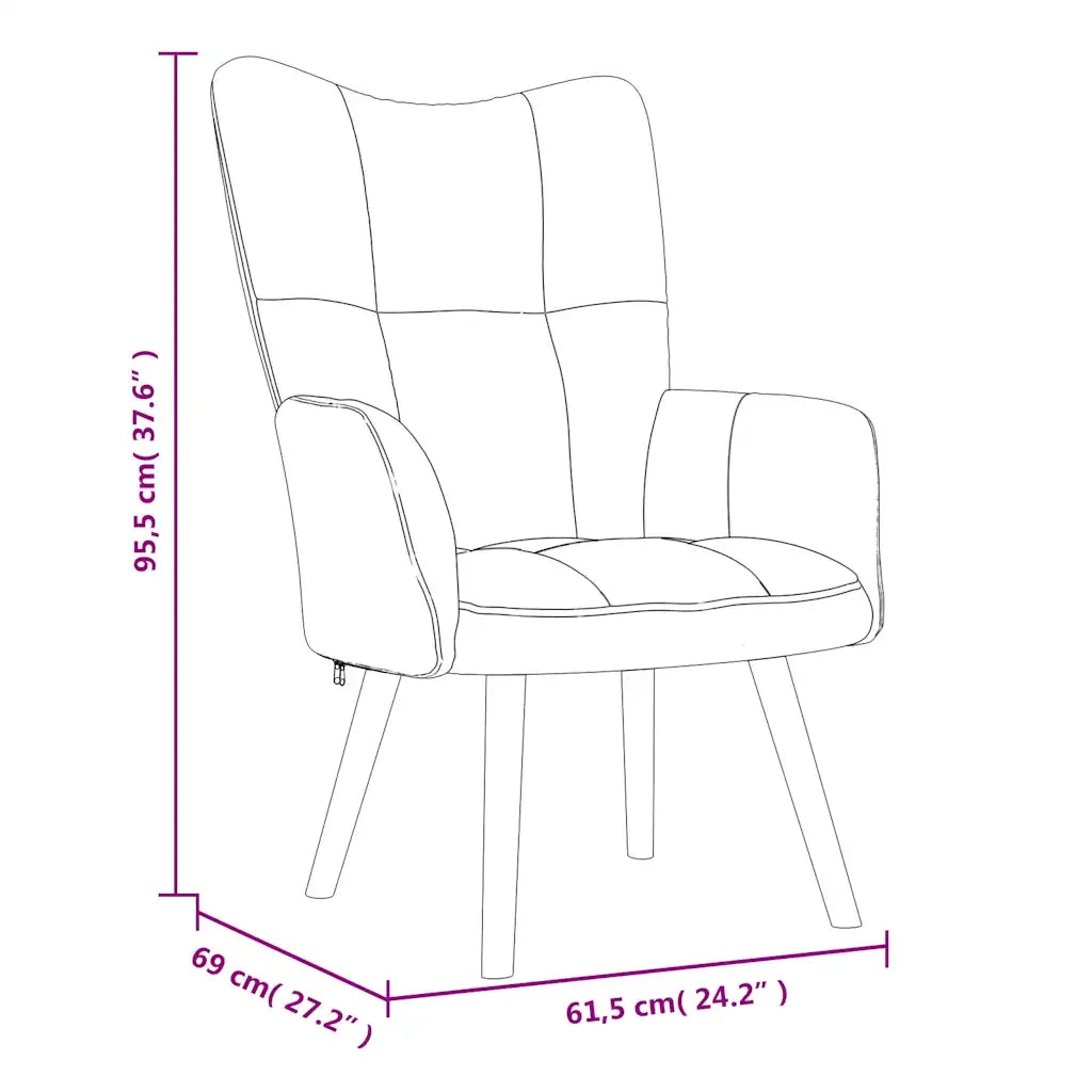 Sedia Relax Marrone in Velluto 328059